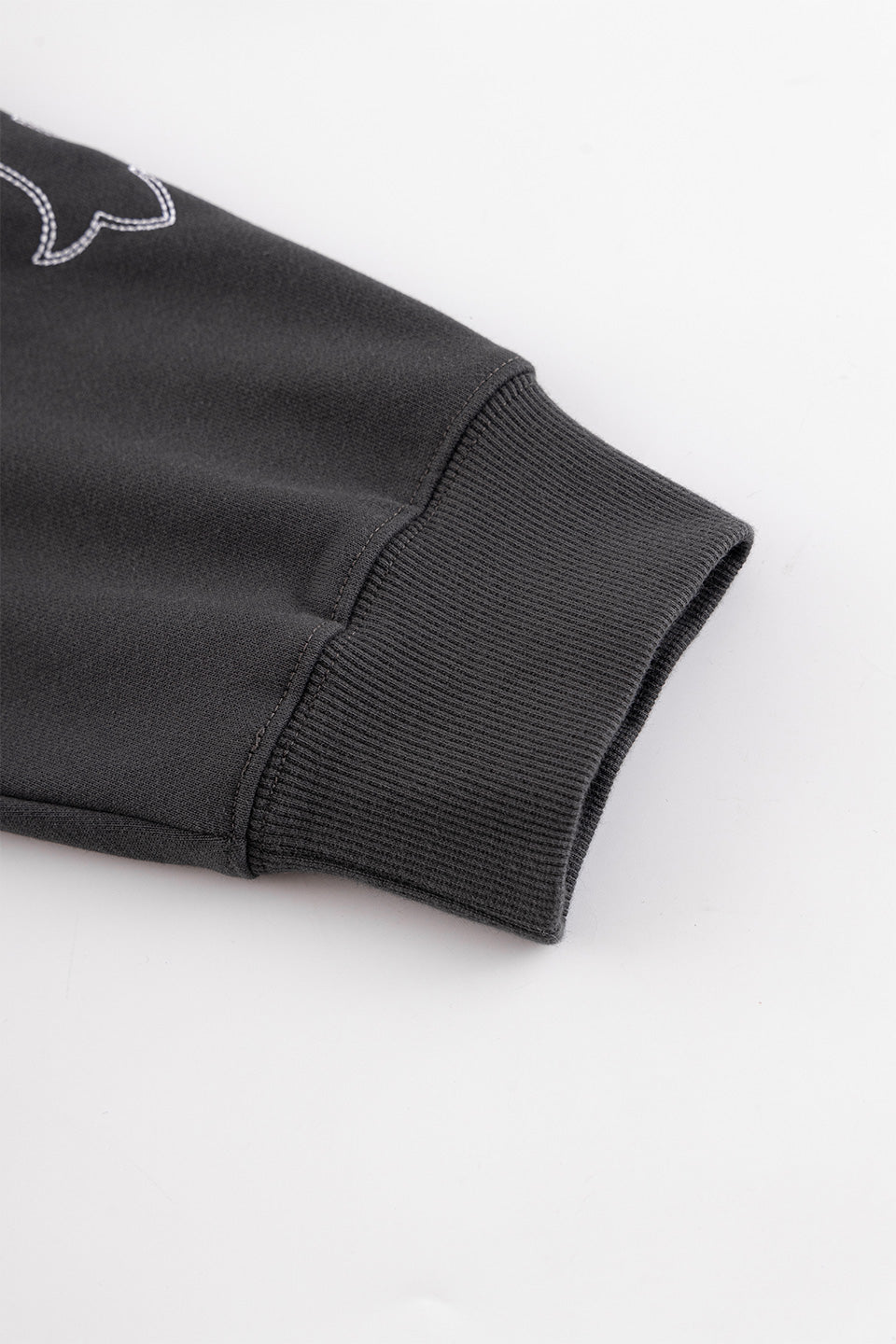Multiple Cross Leather Patch Zip Hoodie