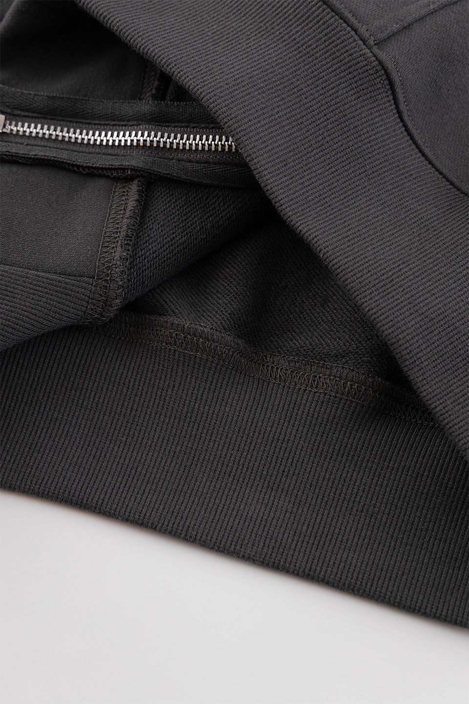 Multiple Cross Leather Patch Zip Hoodie