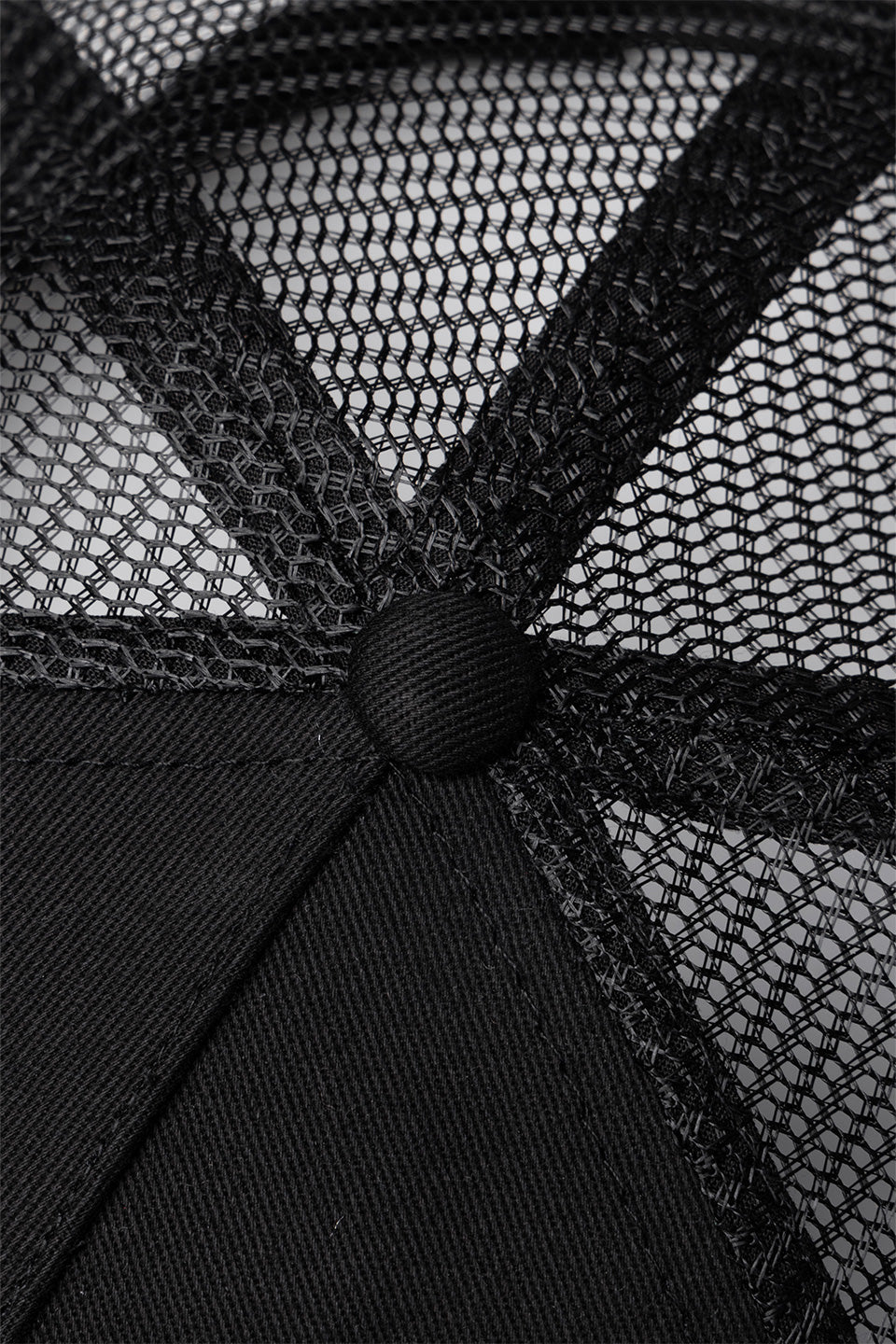 Multiple Cross Rhinestone Mesh Cap