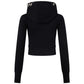 Multiple Cross Pierced Zip Hoodie Women'S