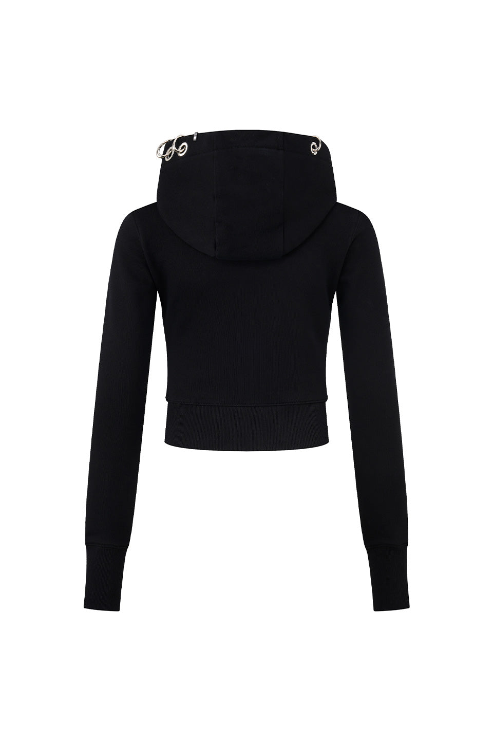 Multiple Cross Pierced Zip Hoodie Women'S