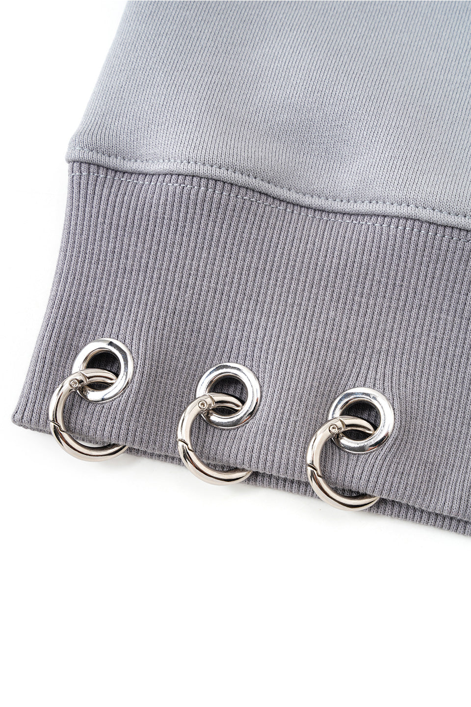 Multiple Cross Pierced Zip Hoodie Women'S