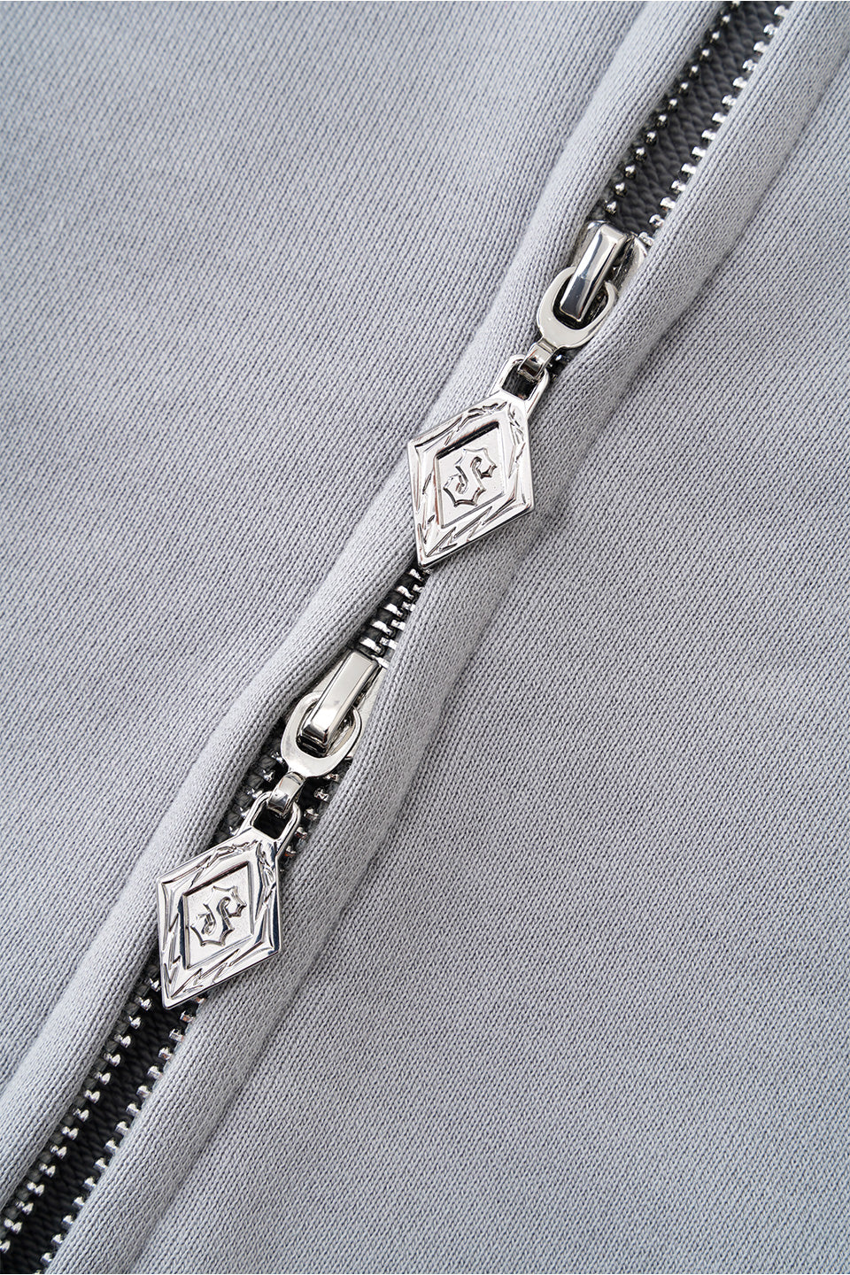 Multiple Cross Pierced Zip Hoodie Women'S