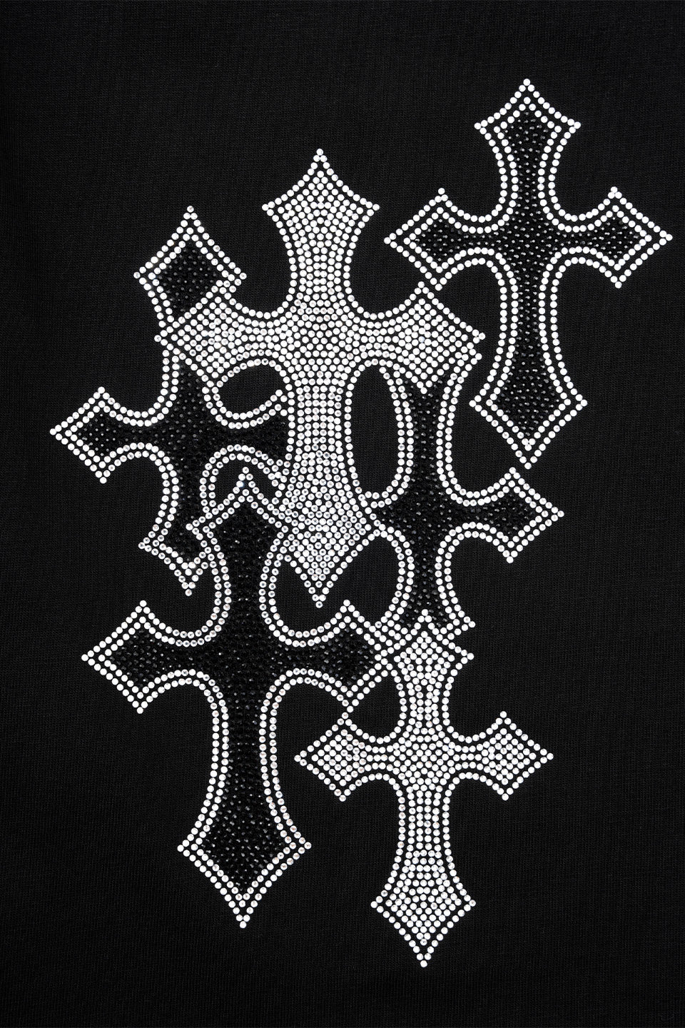 Multiple Cross Rhinestone Tee