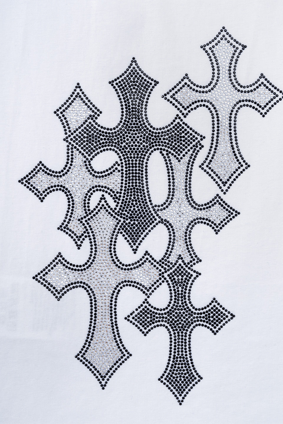 Multiple Cross Rhinestone Tee