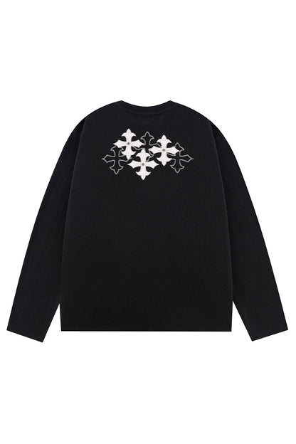 Multiple Cross Thermal Long Sleeve Tee
