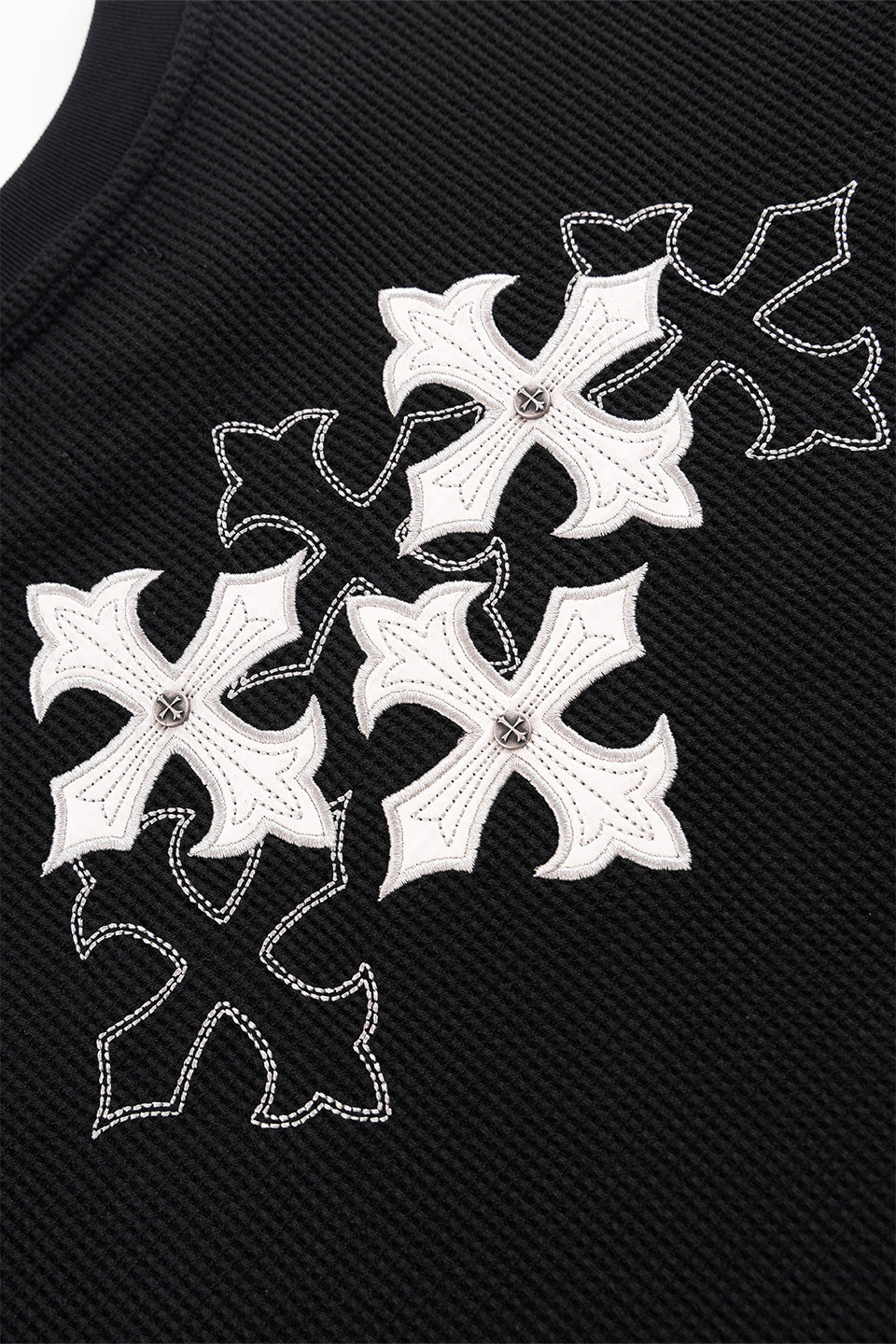 Multiple Cross Thermal Long Sleeve Tee