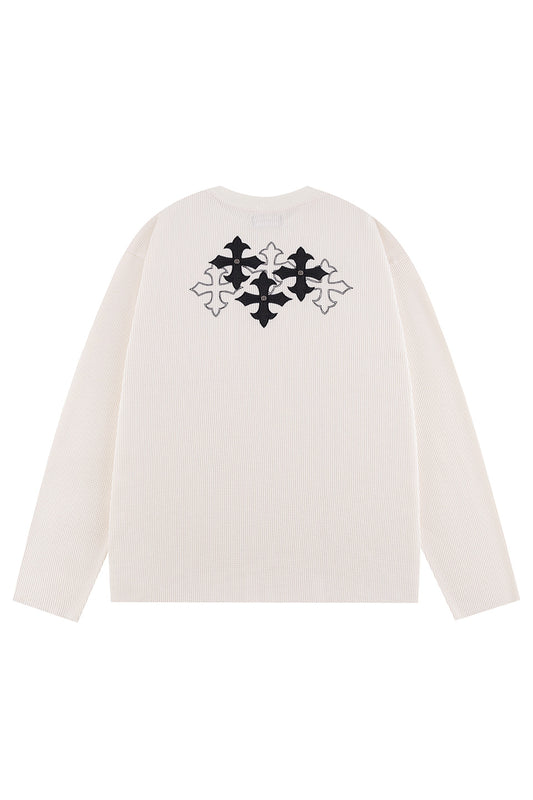 Multiple Cross Thermal Long Sleeve Tee