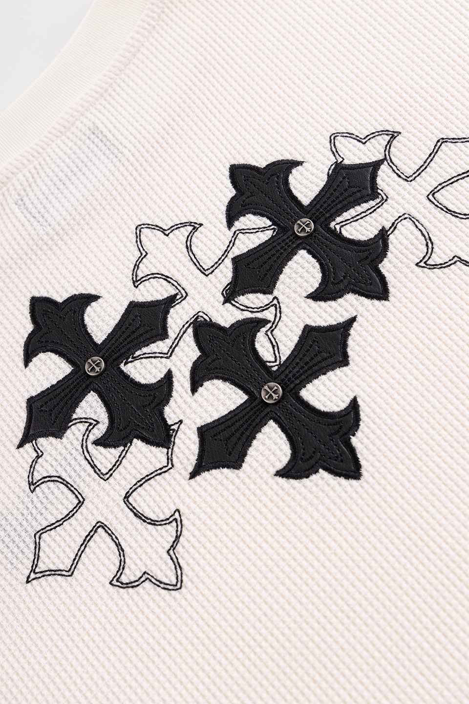 Multiple Cross Thermal Long Sleeve Tee