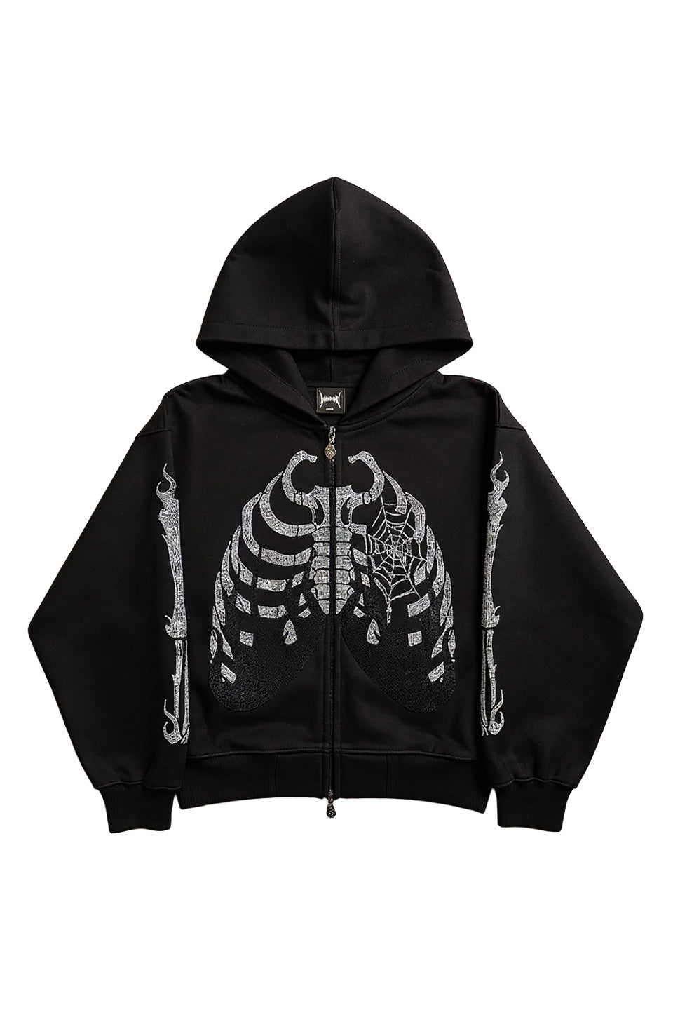 【予約商品】Noremid X Supplier Rhinestone Fire Bones Zip Hoodie【1月下旬お届け】