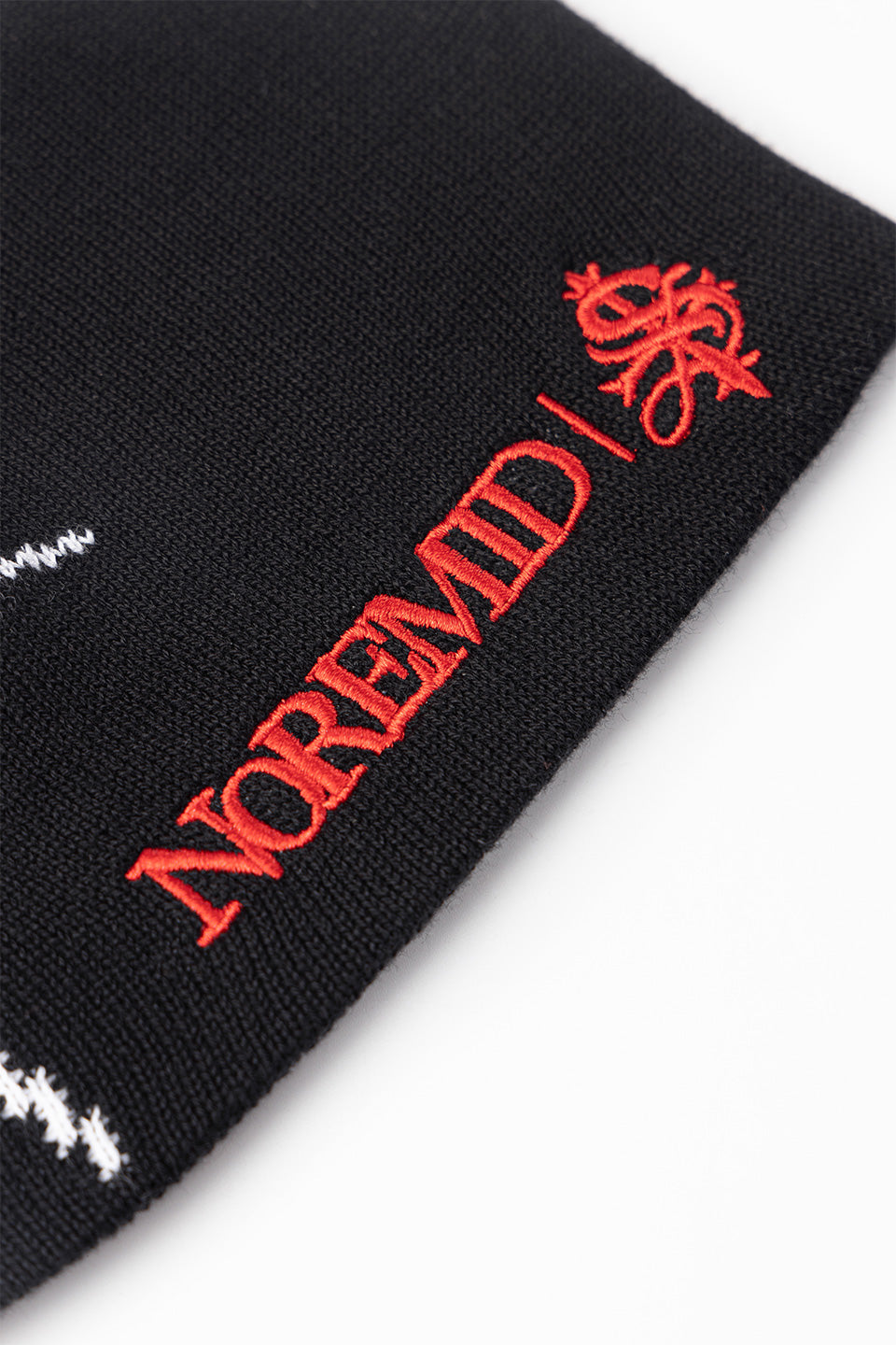 Noremid X Supplier Spider Web Cross Leather Patch Beanie