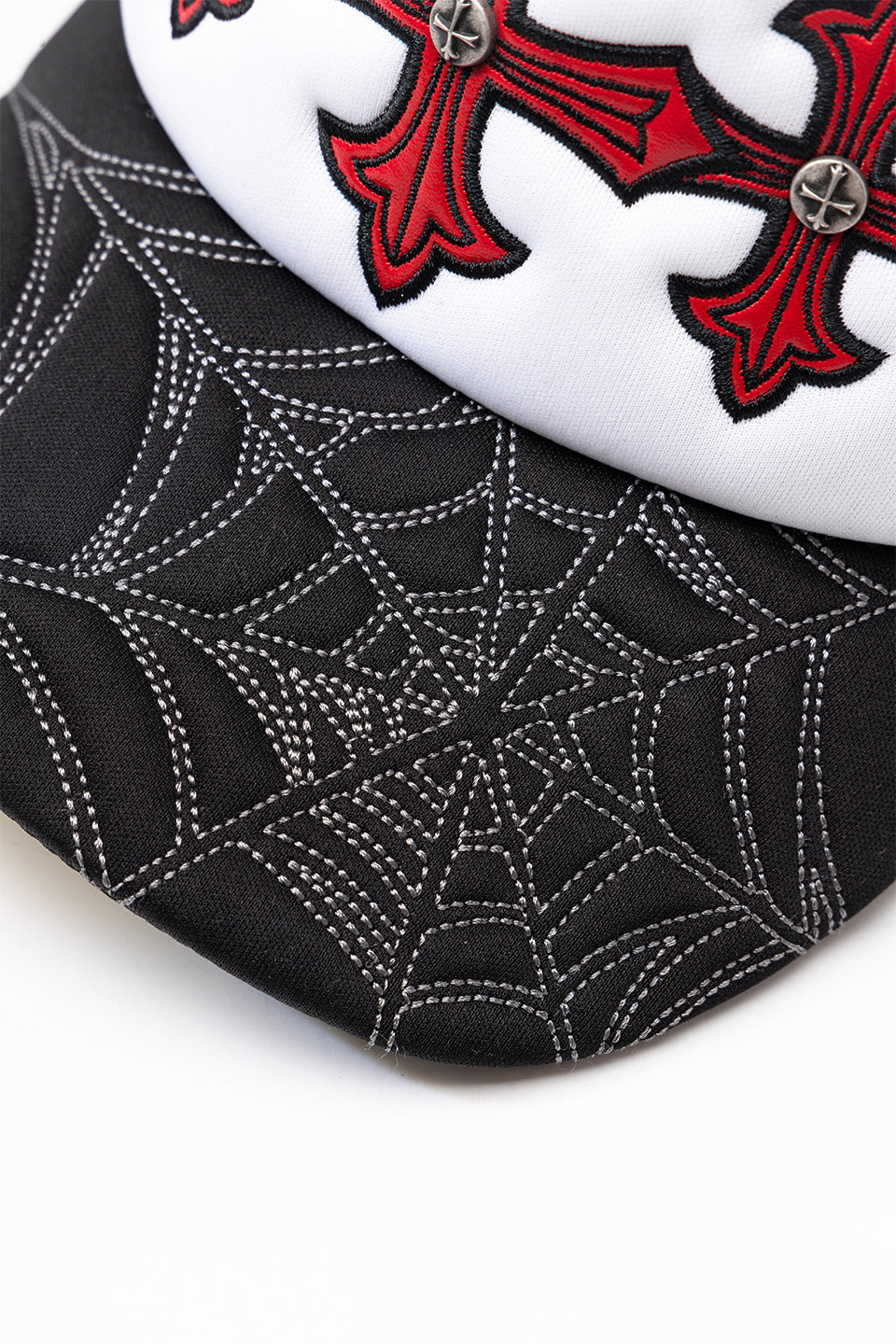 Noremid X Supplier Spier Web Cross Leather Patch Mesh Cap