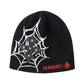 Noremid X Supplier Spider Web Cross Leather Patch Beanie