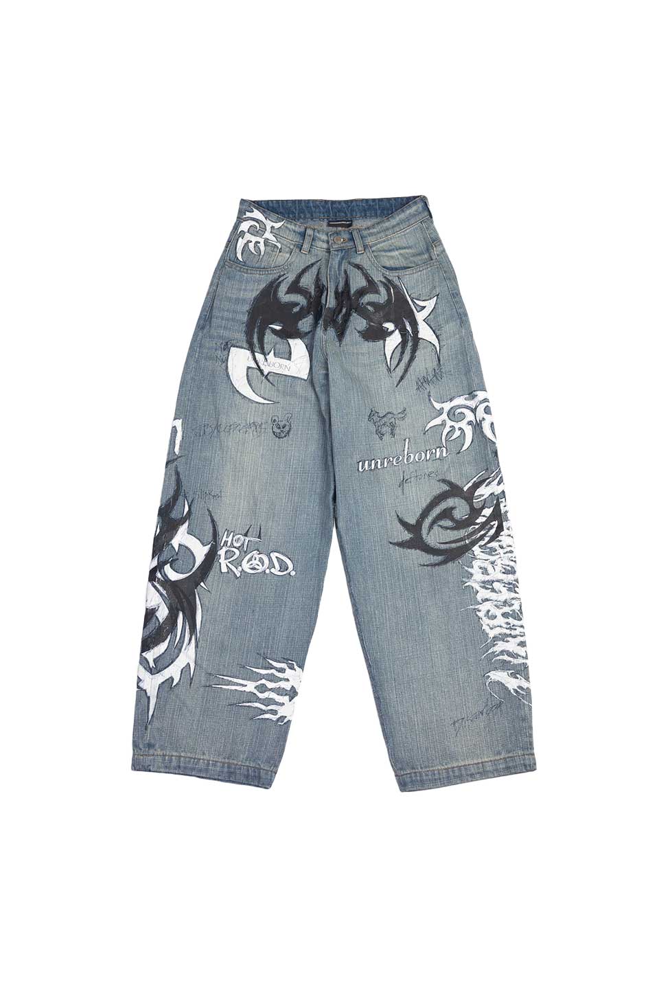 Nu Metal Graffiti Jeans