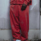 Outline Cross Rhinestone Sweat Pants