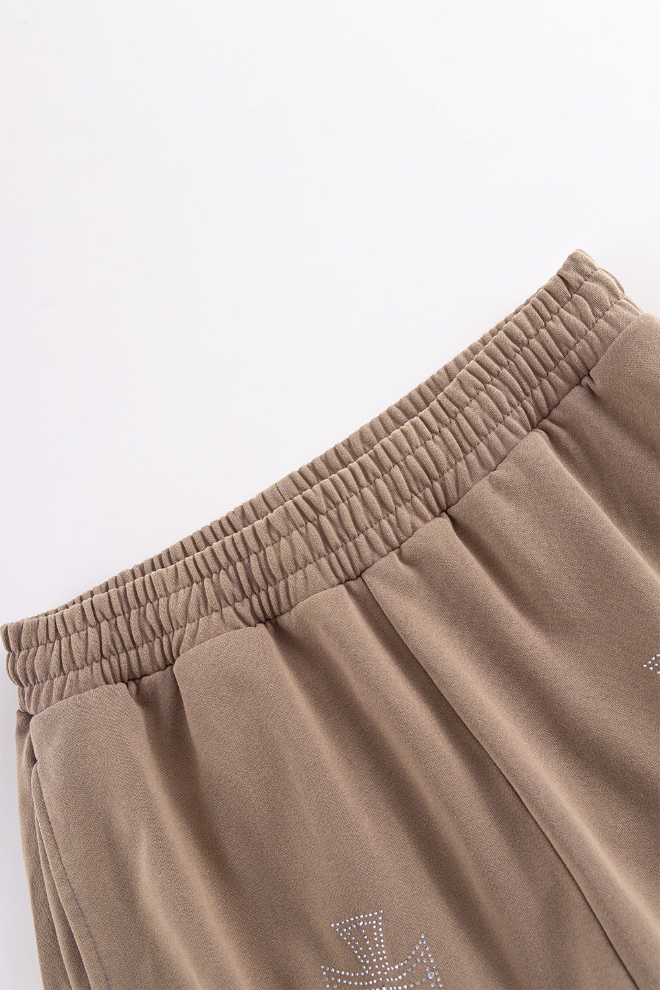 Outline Cross Rhinestone Sweat Pants