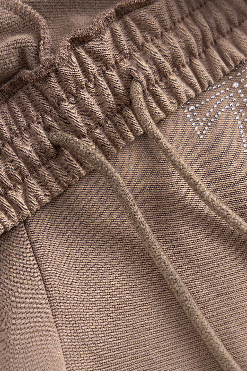Outline Cross Rhinestone Sweat Pants