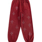 Outline Cross Rhinestone Sweat Pants