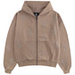 Outline Cross Rhinestone Zip Hoodie