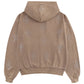 Outline Cross Rhinestone Zip Hoodie