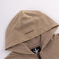 Outline Cross Rhinestone Zip Hoodie