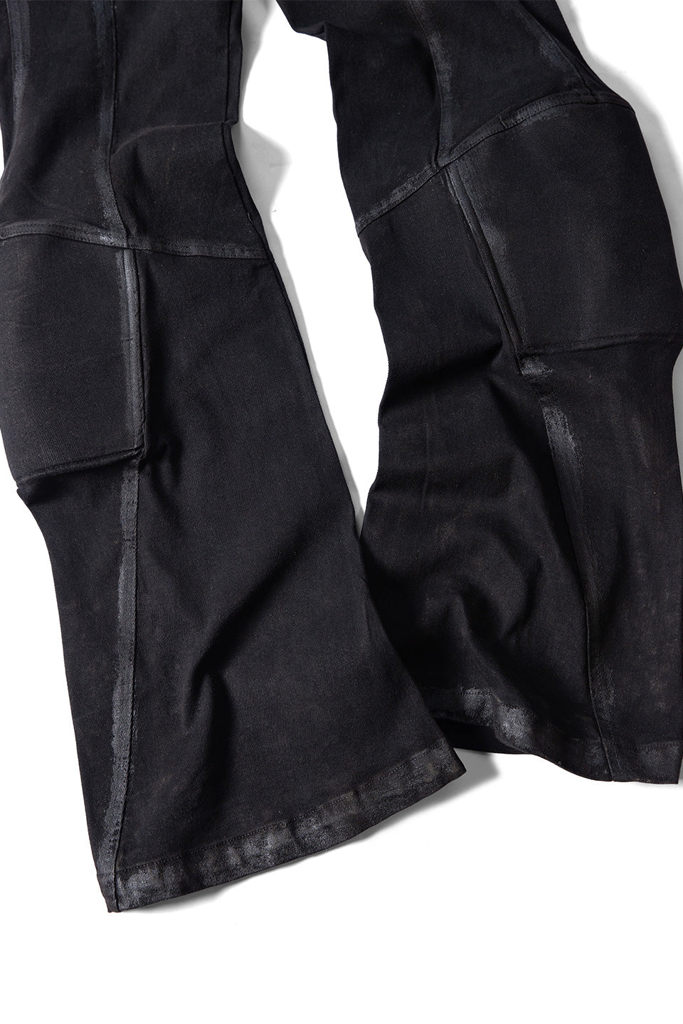 Padded Flared Denim Pants
