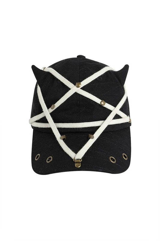Pentagram Rivet Devil Cap