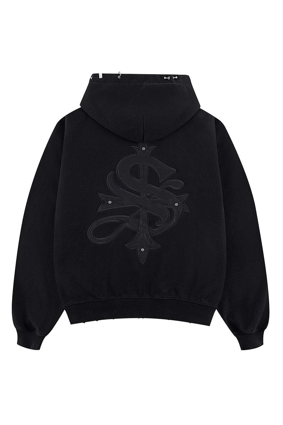Pierced Tribal Cross Zip Hoodie