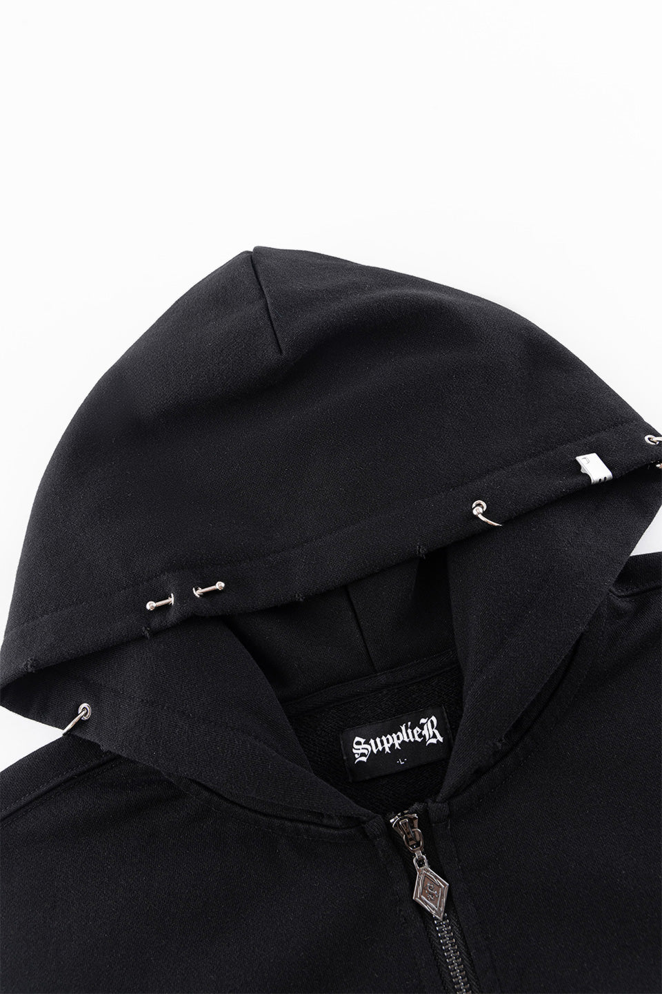 Pierced Tribal Cross Zip Hoodie