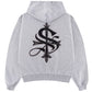 Pierced Tribal Cross Zip Hoodie