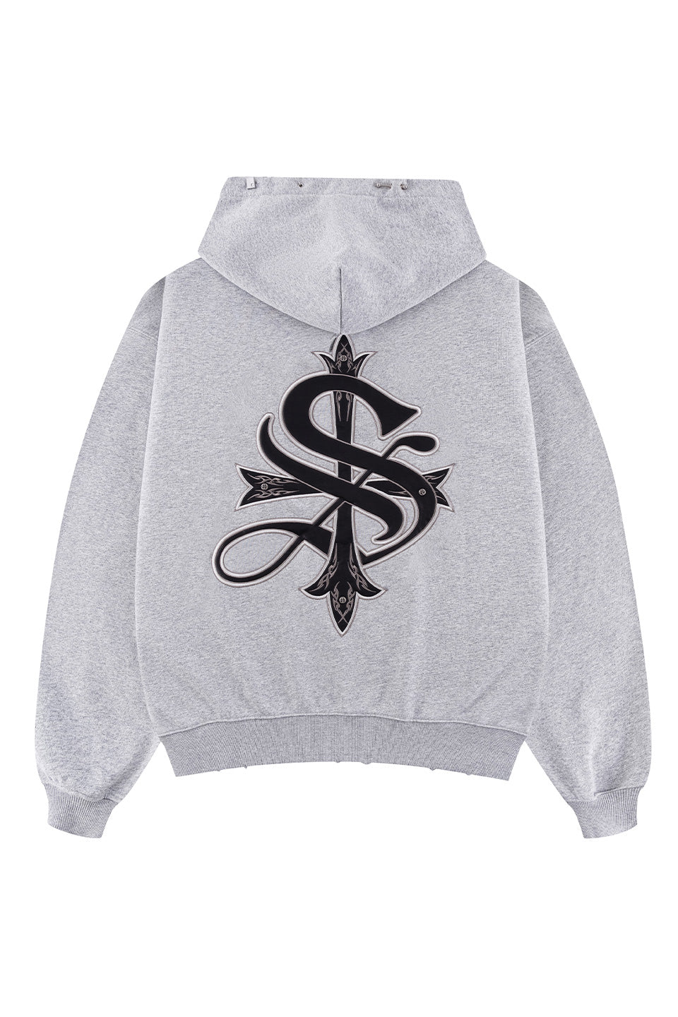 Pierced Tribal Cross Zip Hoodie
