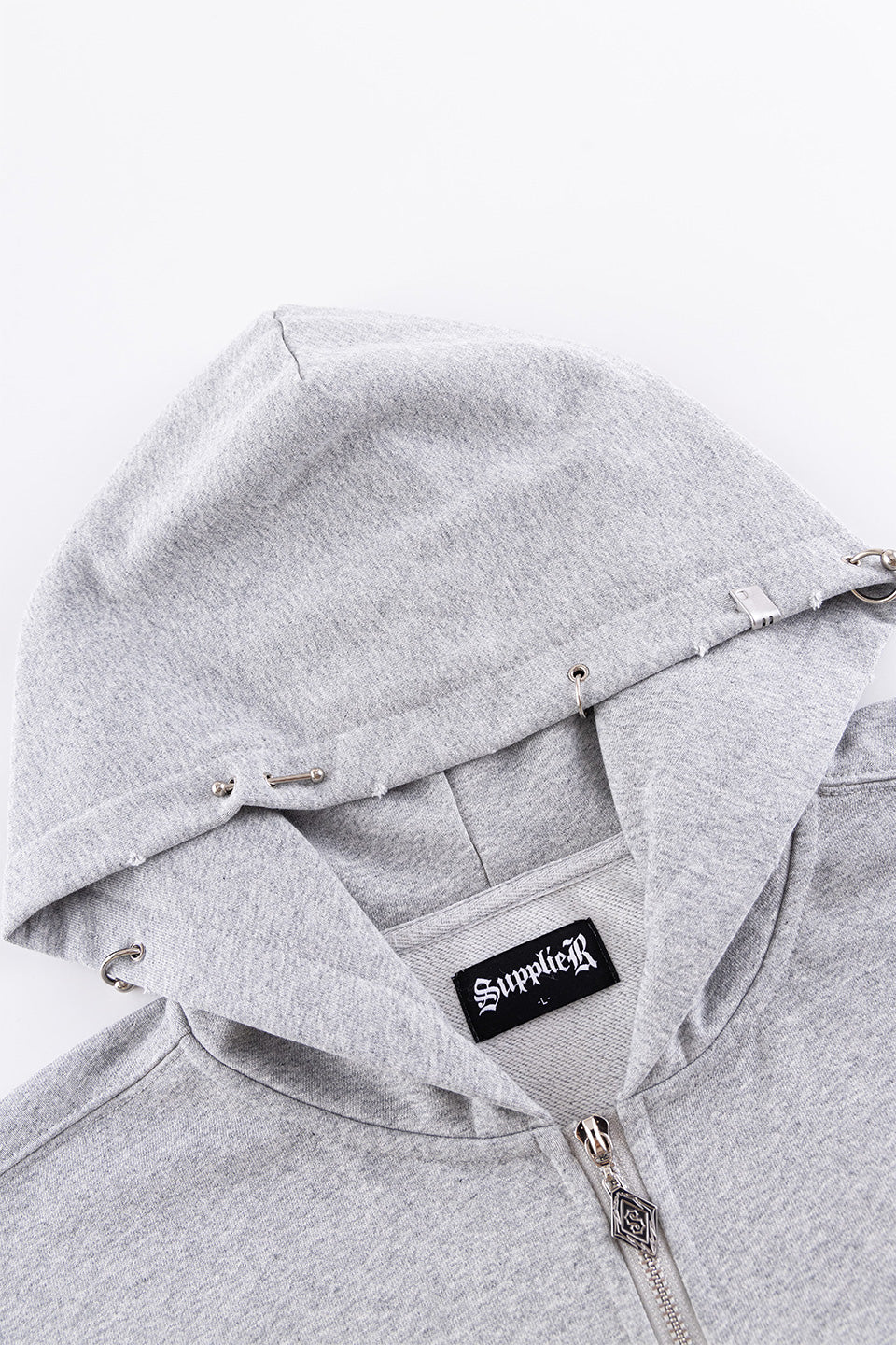 Pierced Tribal Cross Zip Hoodie