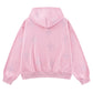 Pink Allover Cross Rhinestone Zip Hoodie