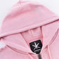 Pink Allover Cross Rhinestone Zip Hoodie