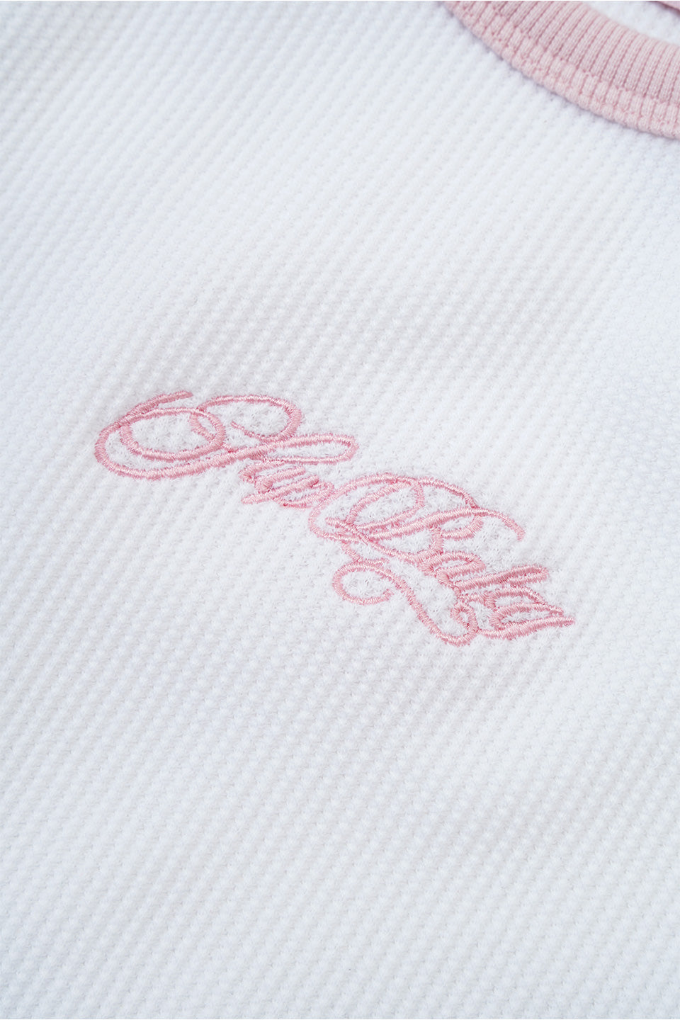 Pink Leopard Waffle Raglan Tee Women's
