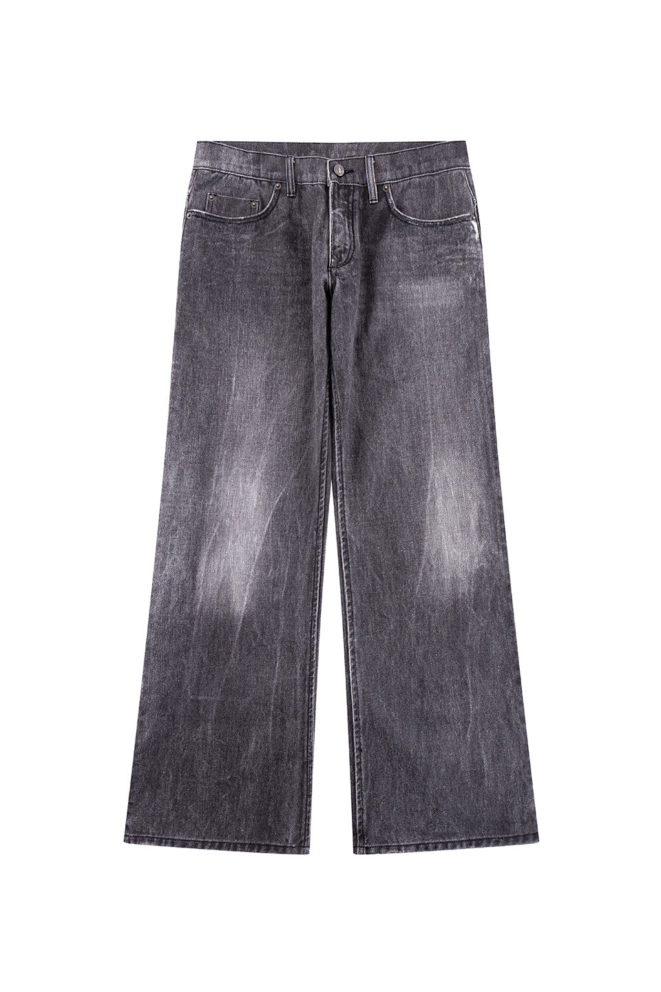 Printed Loose Flare Denim