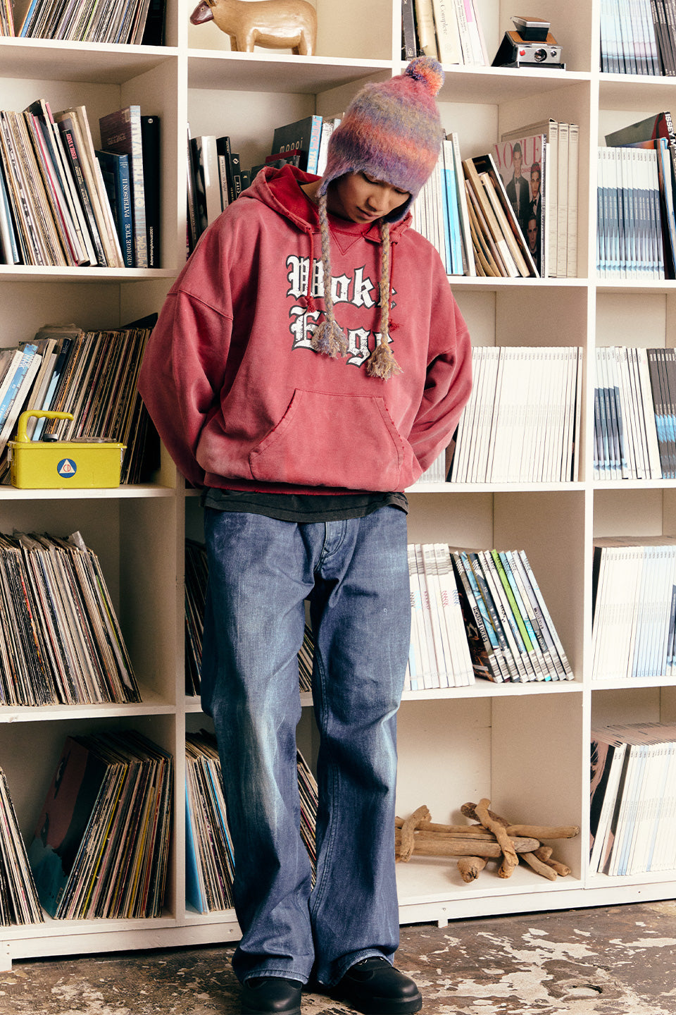 Printed Loose Flare Denim