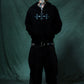 Punched-Out Double Layer Hood Zip Up