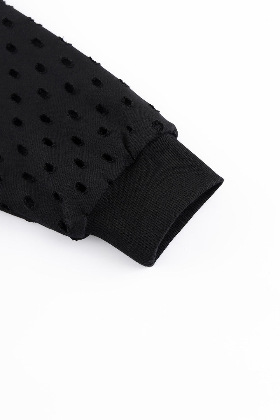 Punched-Out Double Layer Hood Zip Up
