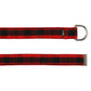 NOT NATURAL Jacquard Check Long Belt Red