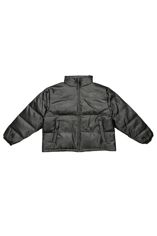 Tribal Faux Leather Puffer