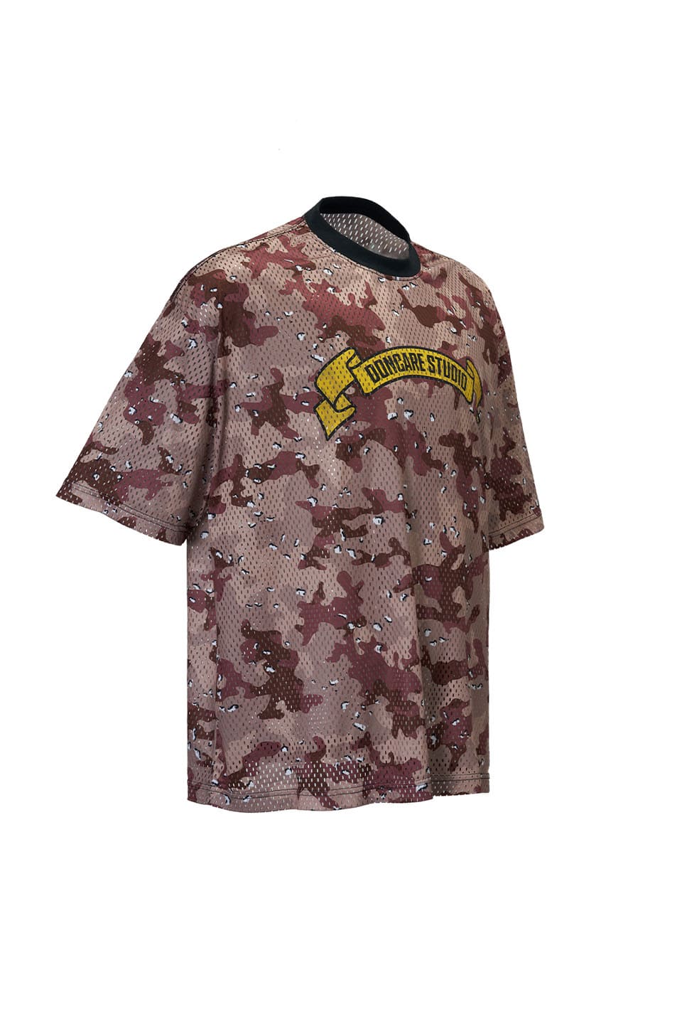 Camo Polyester Jersey Mesh T-Shirt