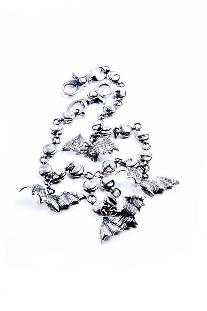 Silvering Distressed Bat Pants Chain