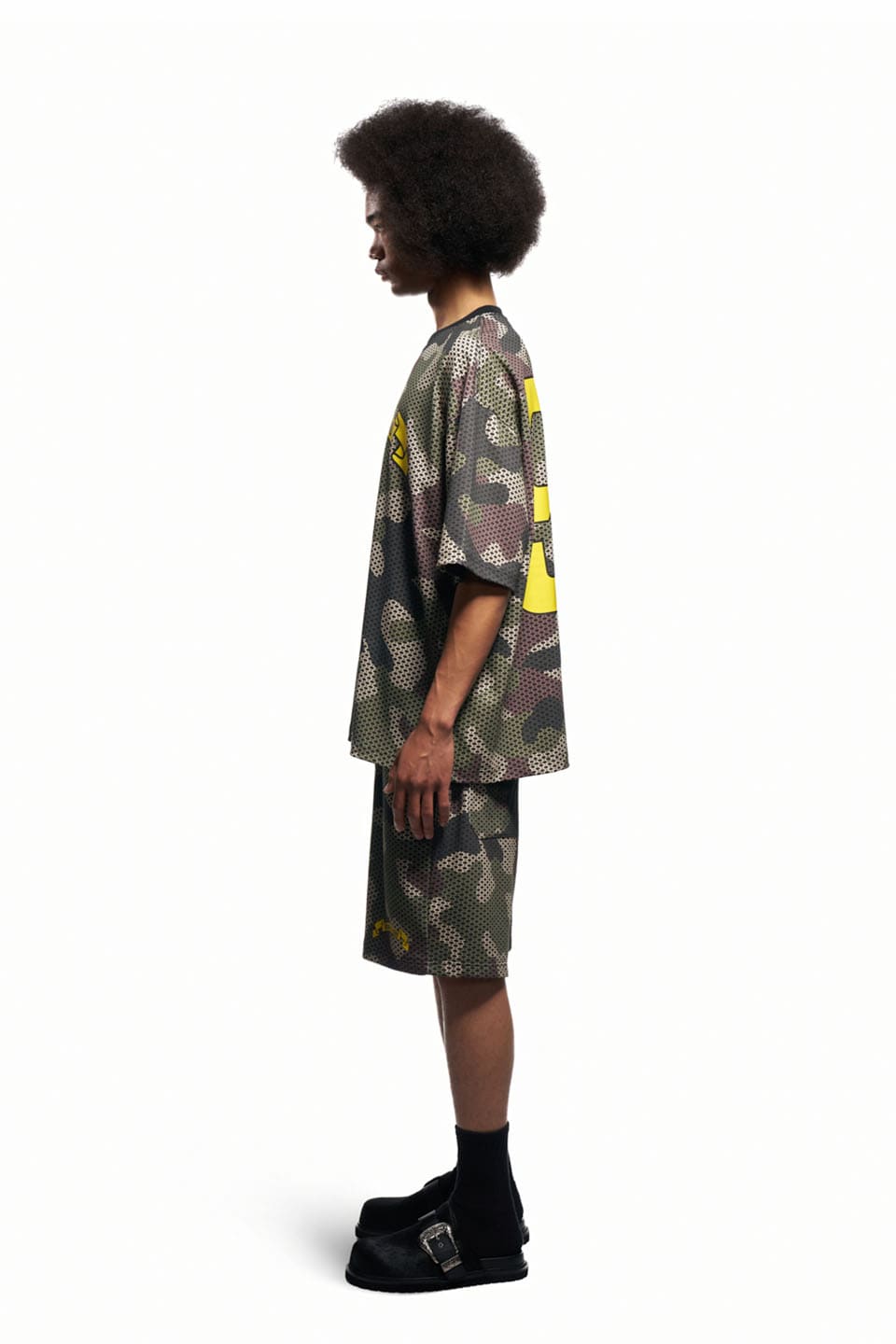 Camo Shorts Cotton Pattern Printed Throughout.