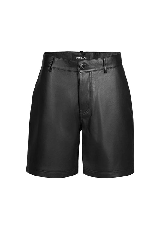 Black Leather Shorts