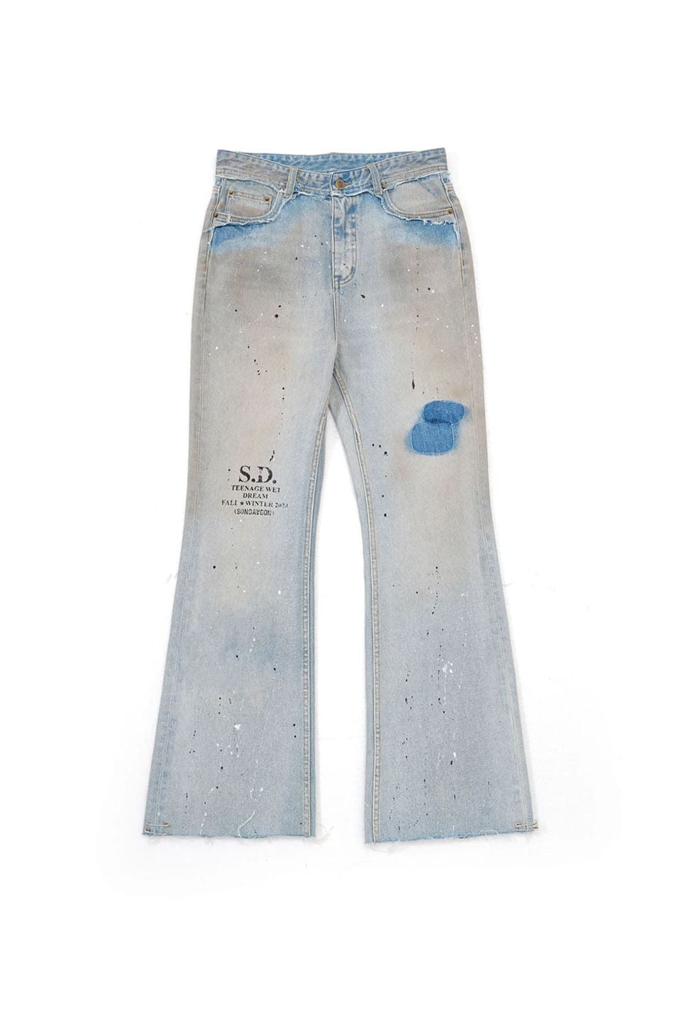 Patchwork Denim Trousers