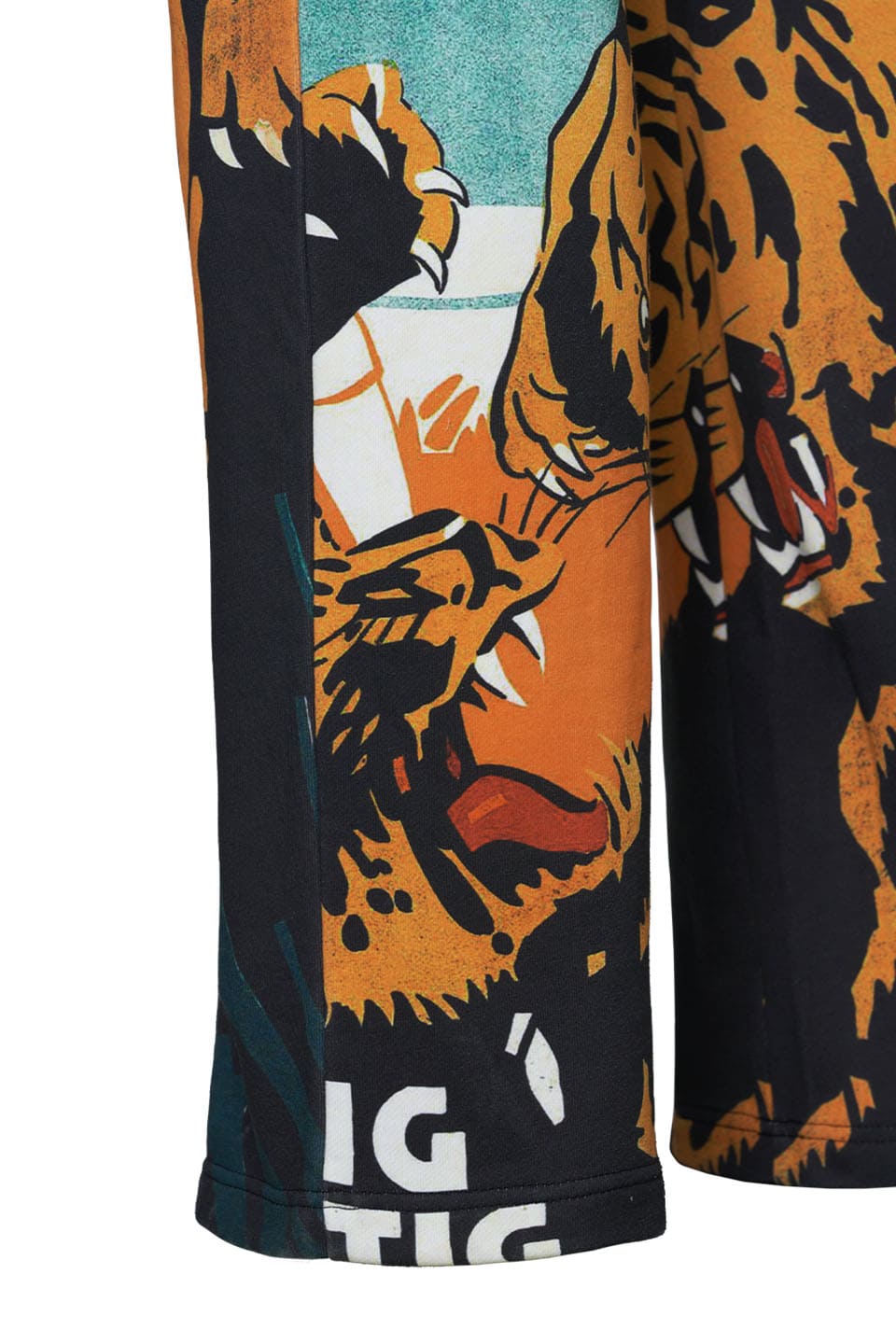 Tiger Sweatpants Pattern Printed Throughout.