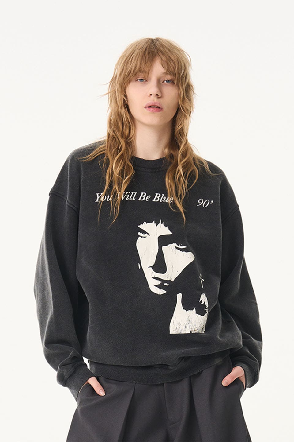 Human Face Printed Sweater
