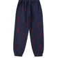 Navy With Red Cross Rhinestone Jogger