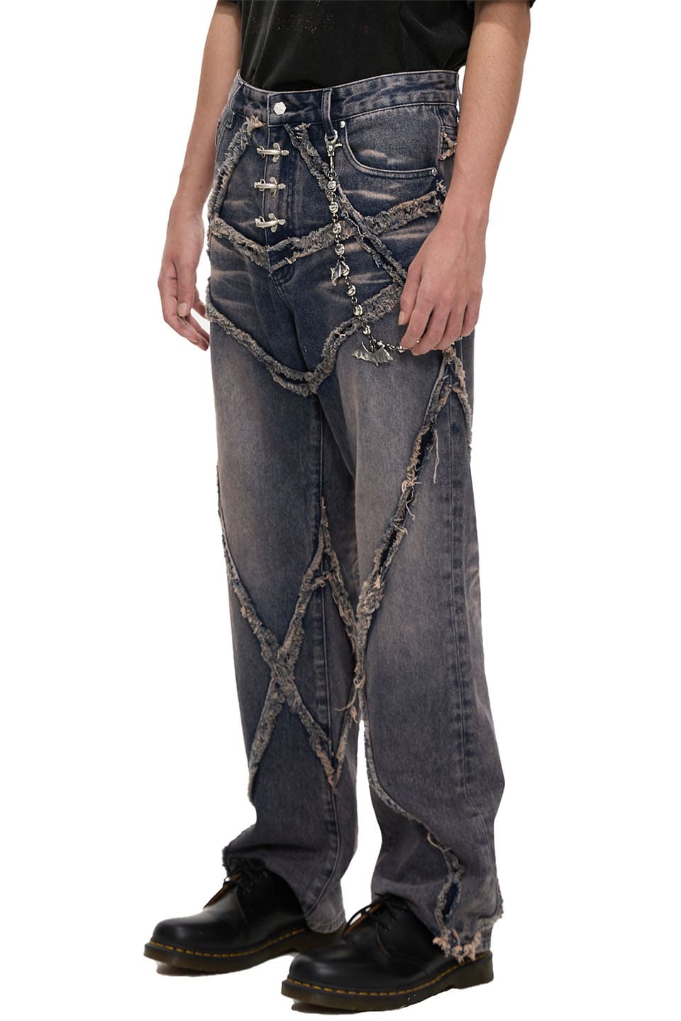 Eclipse Of Blood Moon Destroyed Denim Jeans